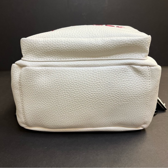 Juicy Couture All Nighter White Pebbled Faux Leather Backpack - Picture 5 of 16